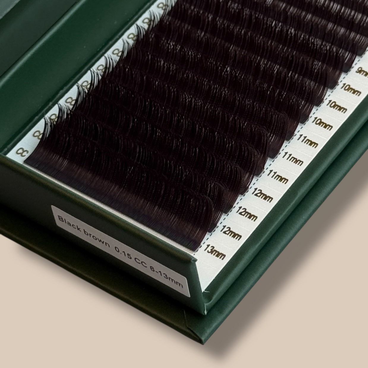 Sortbrune Single Lashes 0,15