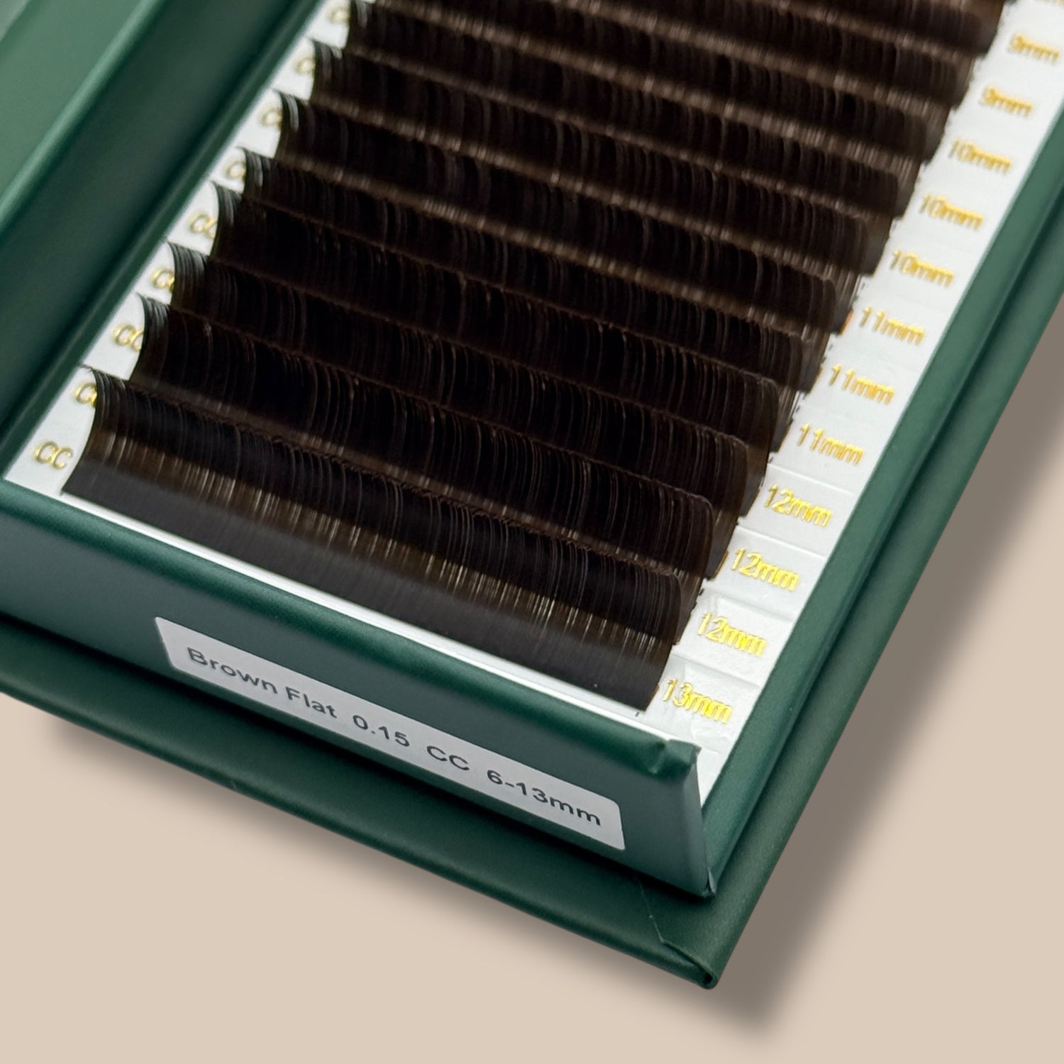 Sortbrune Flat Lashes 0,15 Mix